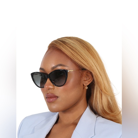 Jimmy Choo Black Cat-Eye Sunglasses RYM/S 0807/90 - Picture 4 of 9